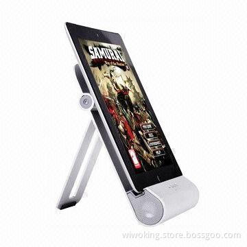 Speaker for iPad 2/3, Stand Case + Speaker Multifunction with 6 Hours Charging Time